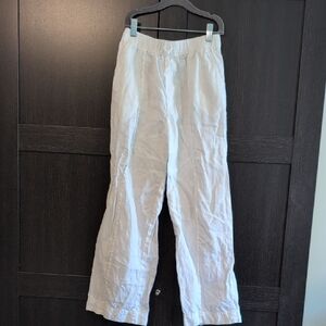 Girls' ZARA White Linen Pants Size 11-12